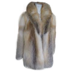 excellent golden island fox fur coat