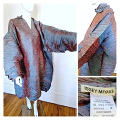 Rare Issey Miyake Metal Sculpture Oversize Pleated 80s 70s Vintage Dress Gown