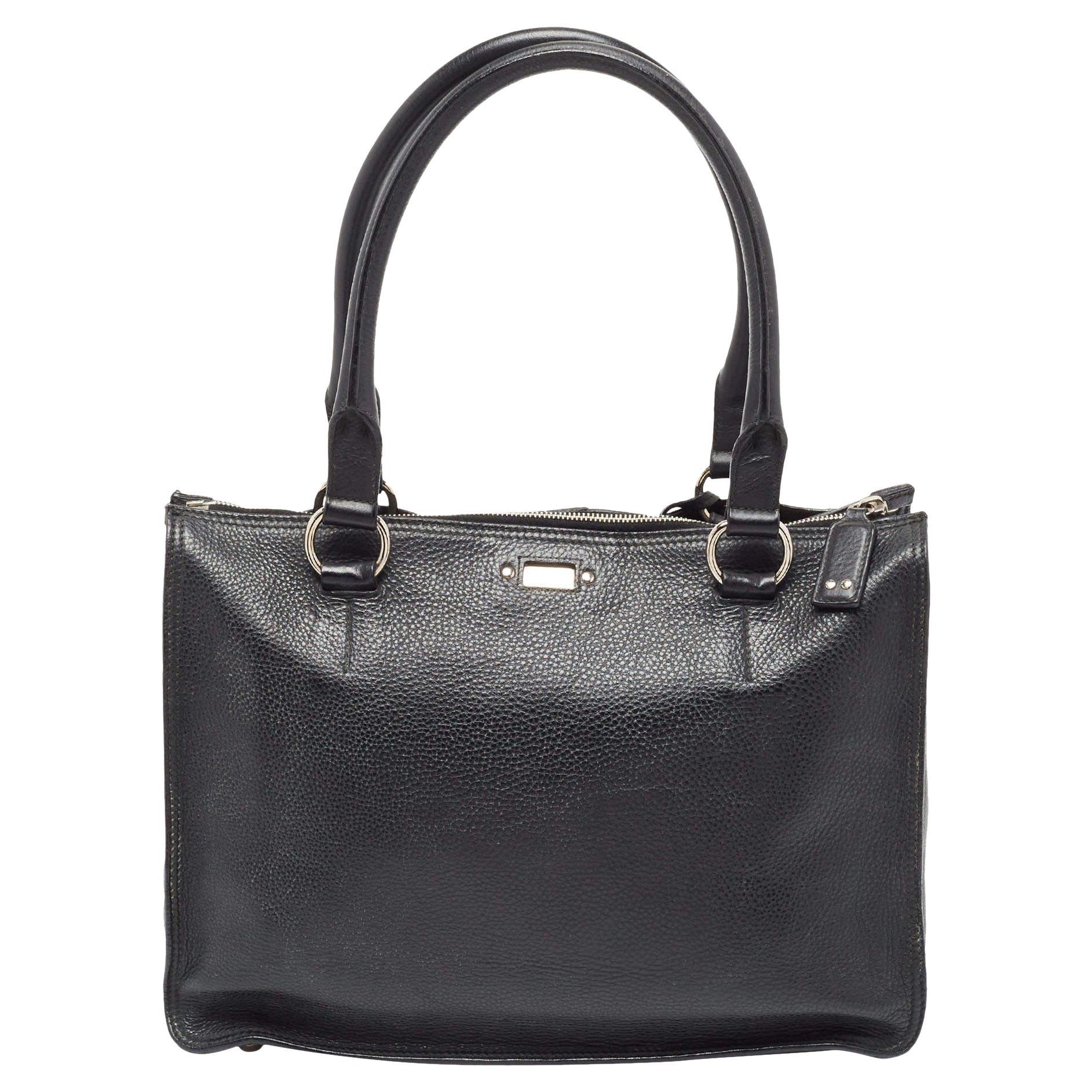 Saint Laurent Black Leather Classic Sac De Jour Tote