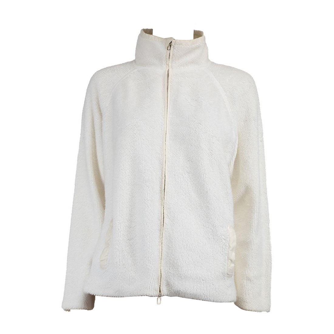 Malo White Full-Zip Jacket Taille M en vente