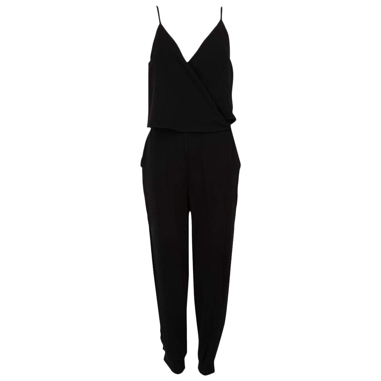 Theory Black Sleeveless Wrap Jumpsuit Size XXXS For Sale