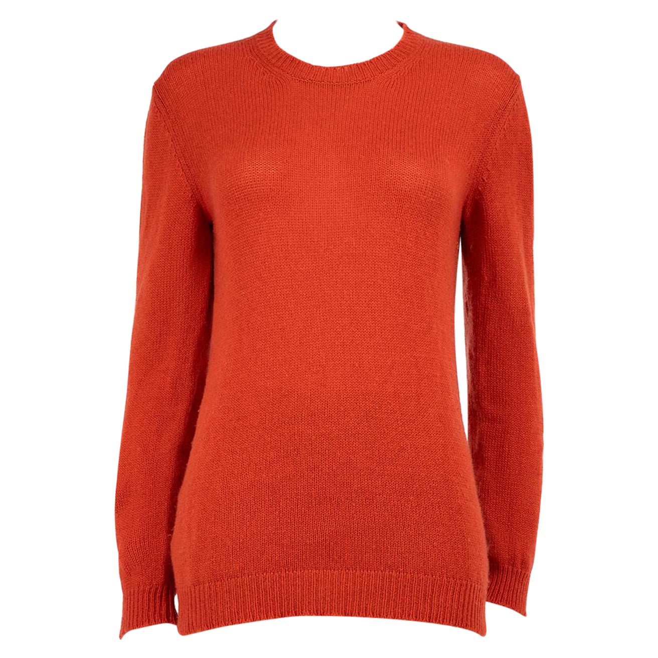 Marni Orange Cashmere Knit Ombré Shoulder Jumper Size L For Sale