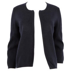 Agnona Navy Cashmere Knitted Cardigan Size L