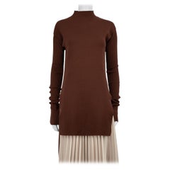 Rick Owens F/W 2014 Brown Midi Knitted Top Size M