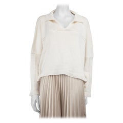 Used Loewe Cream Collar Knit Crop Jumper Size M