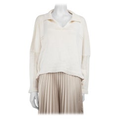 Loewe Cream Collar Knit Crop Jumper Size M