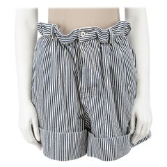 Used Miu Miu 2019 Navy Striped Shorts Size XXL