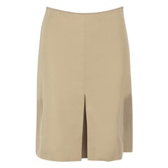 Used Bottega Veneta Ecru Pleat Front Skirt Size XS