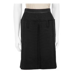Louis Vuitton Black Houndstooth Pattern Woven Skirt Size S