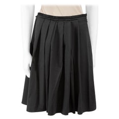 Used Jil Sander Jil Sander Navy Black Wool Pleated Skirt Size S