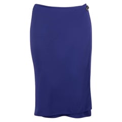 Hermès Purple Buckle Fastening Wrap Skirt Size S