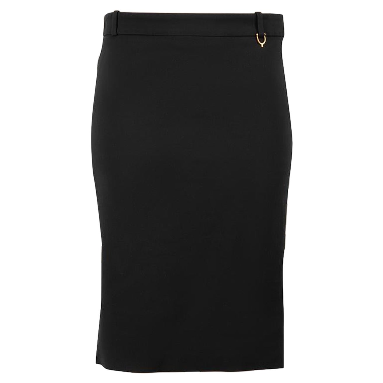 Gucci Black Horsebit Accent Pencil Skirt Size S