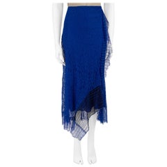3.1 Phillip Lim Blue Lace Midi Slip Skirt Size L