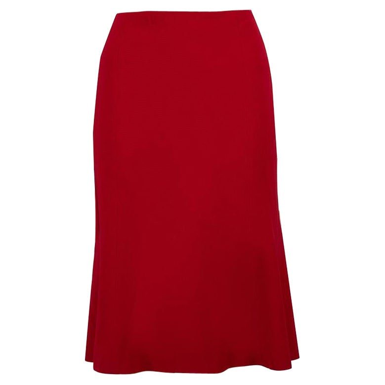 Moschino Moschino Cheap And Chic Red Flared Knee Length Skirt Size L For Sale