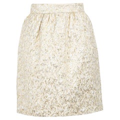 Dolce & Gabbana Gold Metallic Accent Mini Skirt Size S
