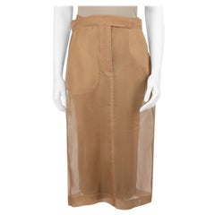 Max Mara Beige Sheer Midi Skirt Size M