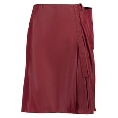 Marni Summer 2010 Burgundy Drape Detail Skirt Size S