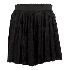 Dolce & Gabbana Black Silk Gathered Mini Skirt Size S
