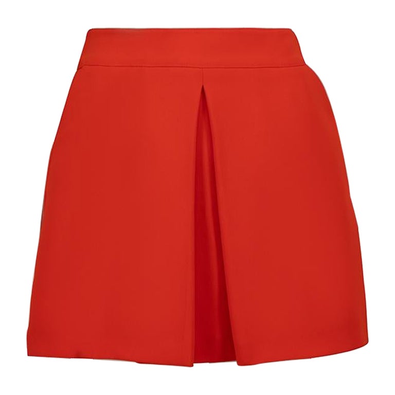 Alexander McQueen McQ Orange Box Pleat Mini Skirt Size XXS For Sale