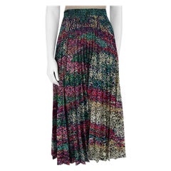 Mary Katrantzou Abstract Print Pleated Midi Skirt Size XL