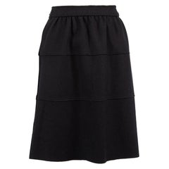 Prada Black Wool Tiered Skirt Size XS