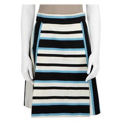 Dolce & Gabbana Blue Striped A-Line Mini Skirt Size M