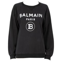 Sweat à col rond avec logo Balmain noir Taille XS