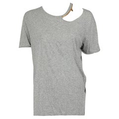 Stella McCartney Grey Distress Falabella T-Shirt Size M