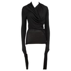 Top en maille drapée noir Rick Owens Taille S