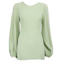 Roksanda Green Striped Texture Top Size S