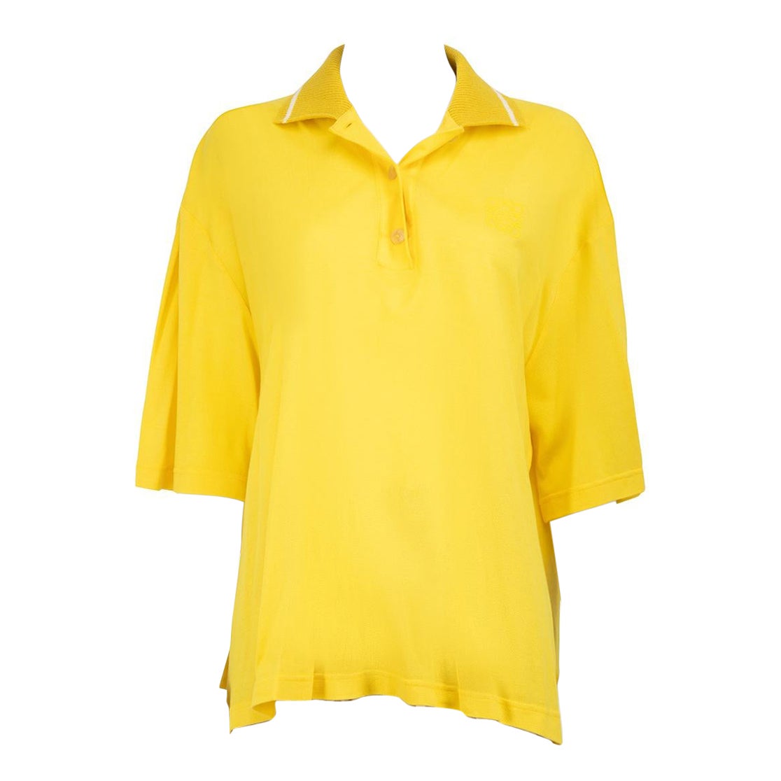 Loewe Yellow Embroidered Logo Polo Shirt Size L