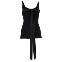 Dolce & Gabbana Black Bow Accent Tank Top Size S