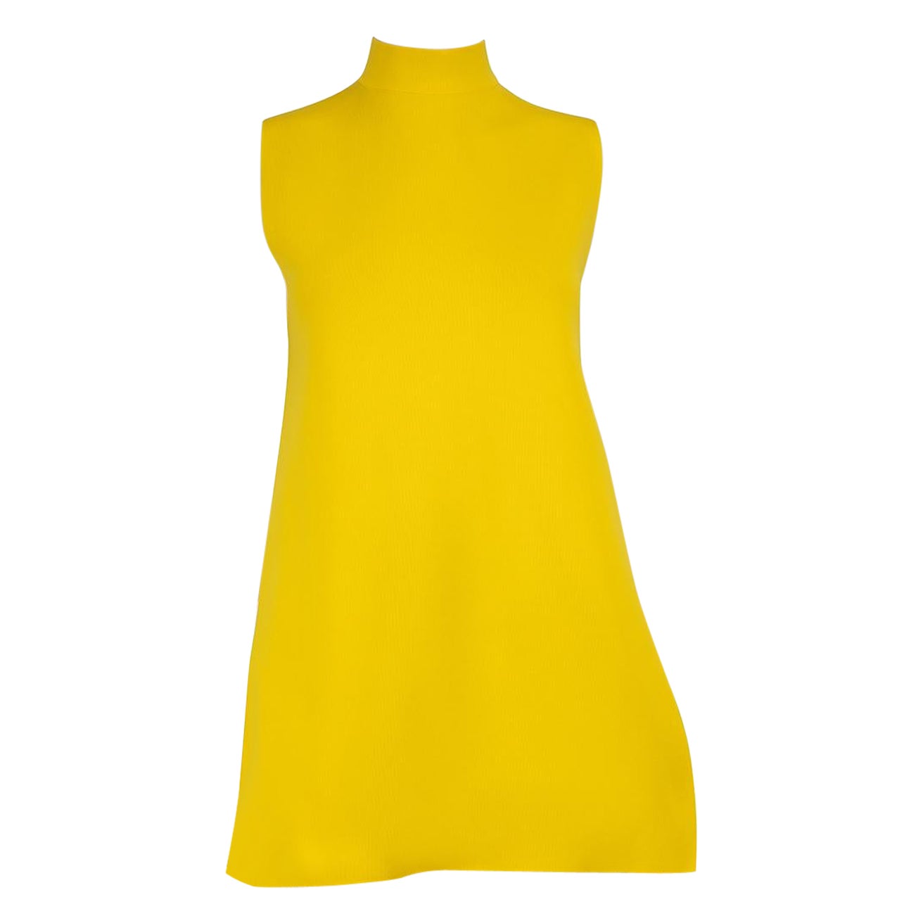 Marni Yellow Mock Neck Sleeveless Knit Top Size L For Sale