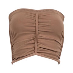 Alexander Wang Brown Ruched Tube Top Size S