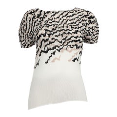 Issey Miyake Issey Miyake Me Abstract Pattern Pleated Top Size S