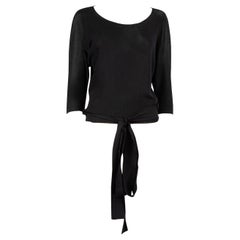 Gucci Black Silk Wrap Around Top Size S