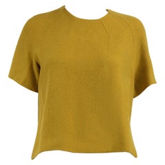 Emilia Wickstead Top à col rond en laine verte, taille M