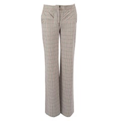 Off-White Grey Checked Wide Trousers Size XS