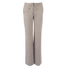 Off-White Grey Checked Wide Trousers Size XS