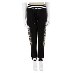 Philipp Plein Black Embellished Space Cowboy Joggers Size S