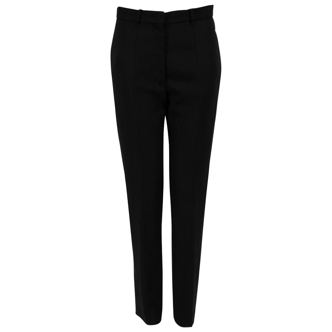 Jil Sander Black Wool Slim Fit Tailored Trousers Size M For Sale