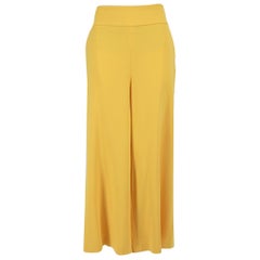 Alice + Olivia Yellow Wide Leg Tailored Trousers Size XXL