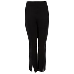 Tibi Black Front Slit Slim Fit Trousers Size XL