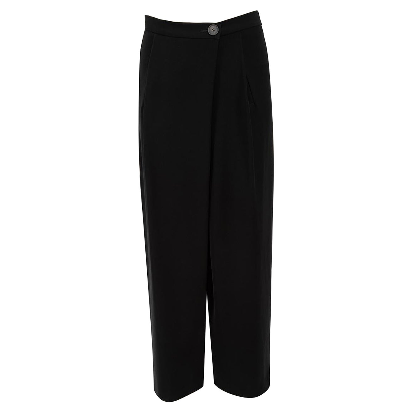 Alexander McQueen McQ Black Tapered Cropped Trousers Size XS For Sale