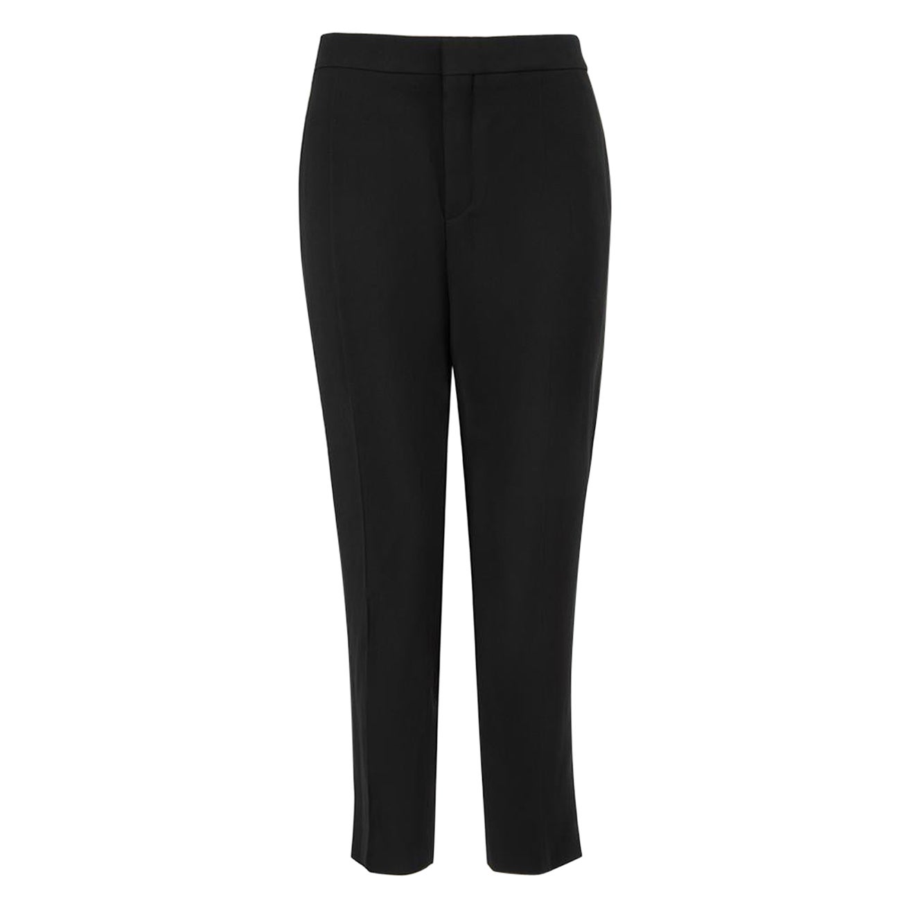 Chloé Black Mid-Rise Tailored Trousers Size L For Sale