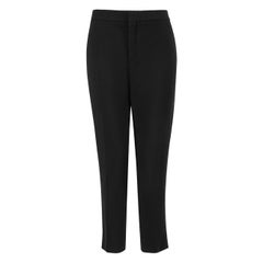 Chloé Black Mid-Rise Tailored Trousers Size L