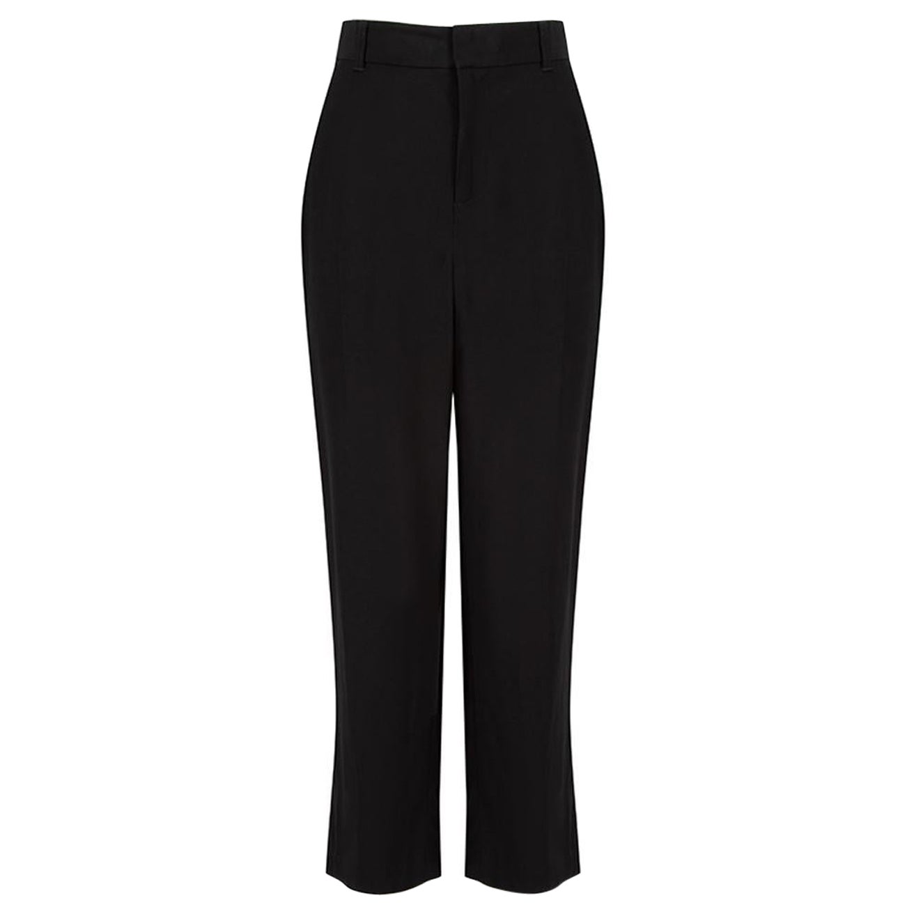 A.P.C. Black Straight-Leg Cropped Trousers Size M For Sale