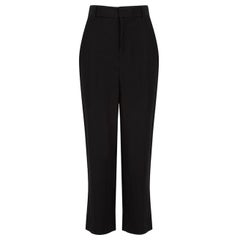 A.P.C. Black Straight-Leg Cropped Trousers Size M