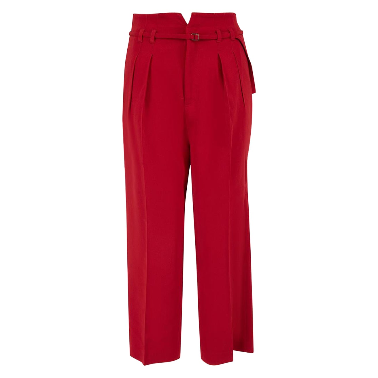 Valentino RED Valentino Red Belted Cropped Tailored Trousers Size XS