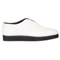 Rag & Bone White Leather Flatform Brogues Size IT 36